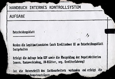 UKV Liste: Handbuch Internes Kontrollsystem - Entscheidungsblatt